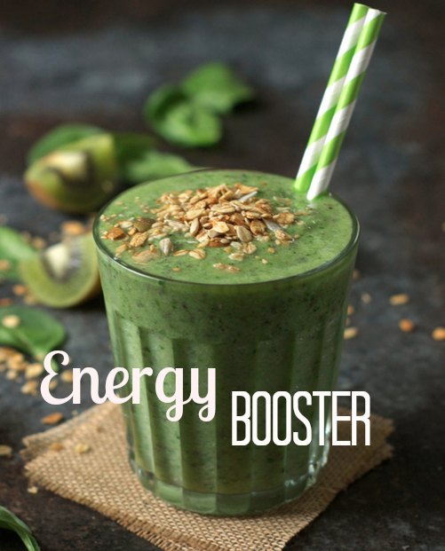 Energy booster - Kiwi Spinach Smoothie Vegan