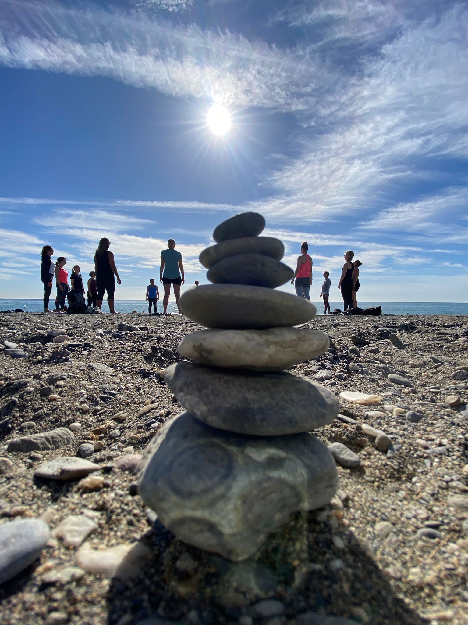 Stranddag met beach yoga